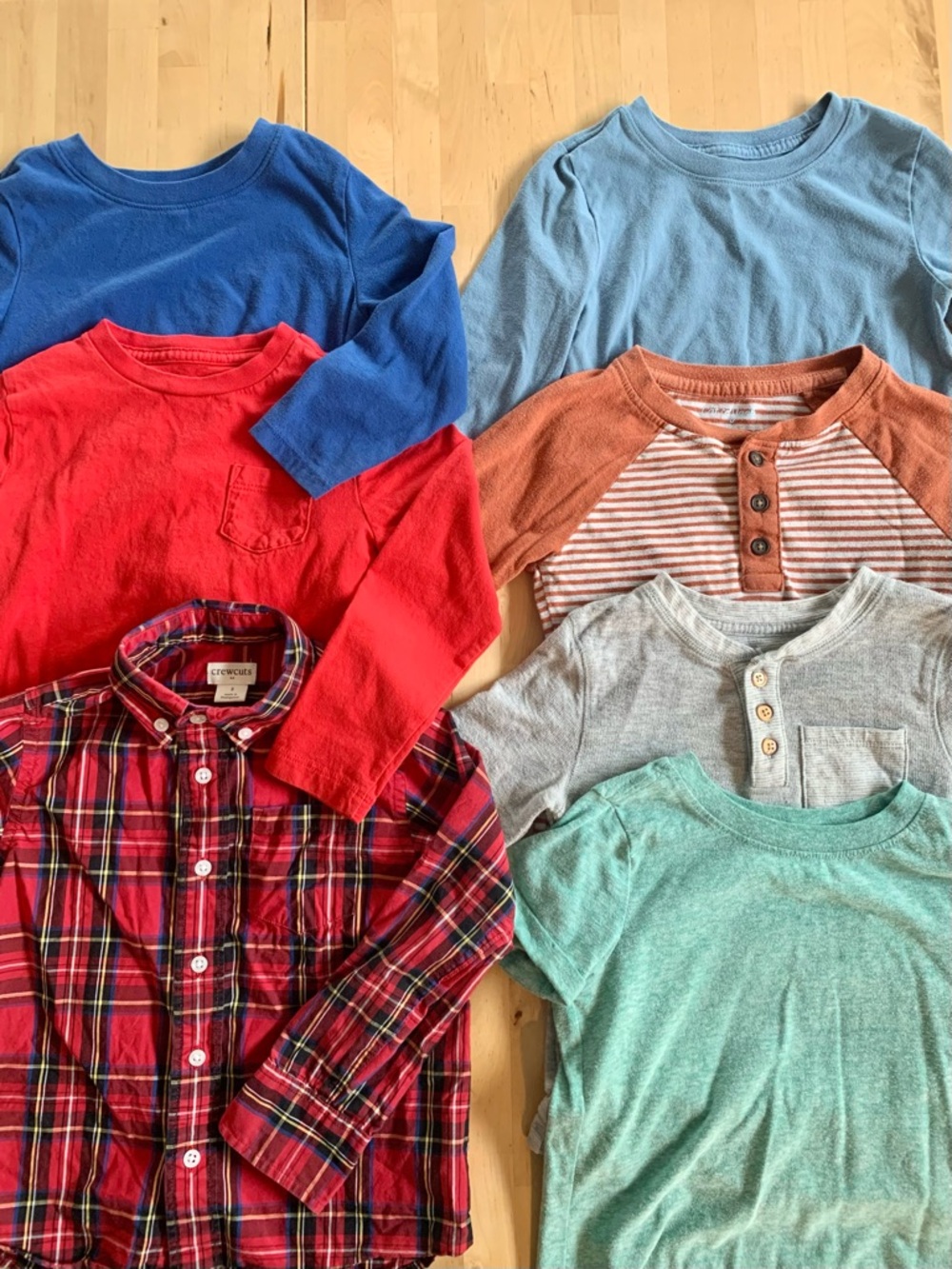 7 Shirts - 3T - Longsleeve, Button Up, Shortsleeve